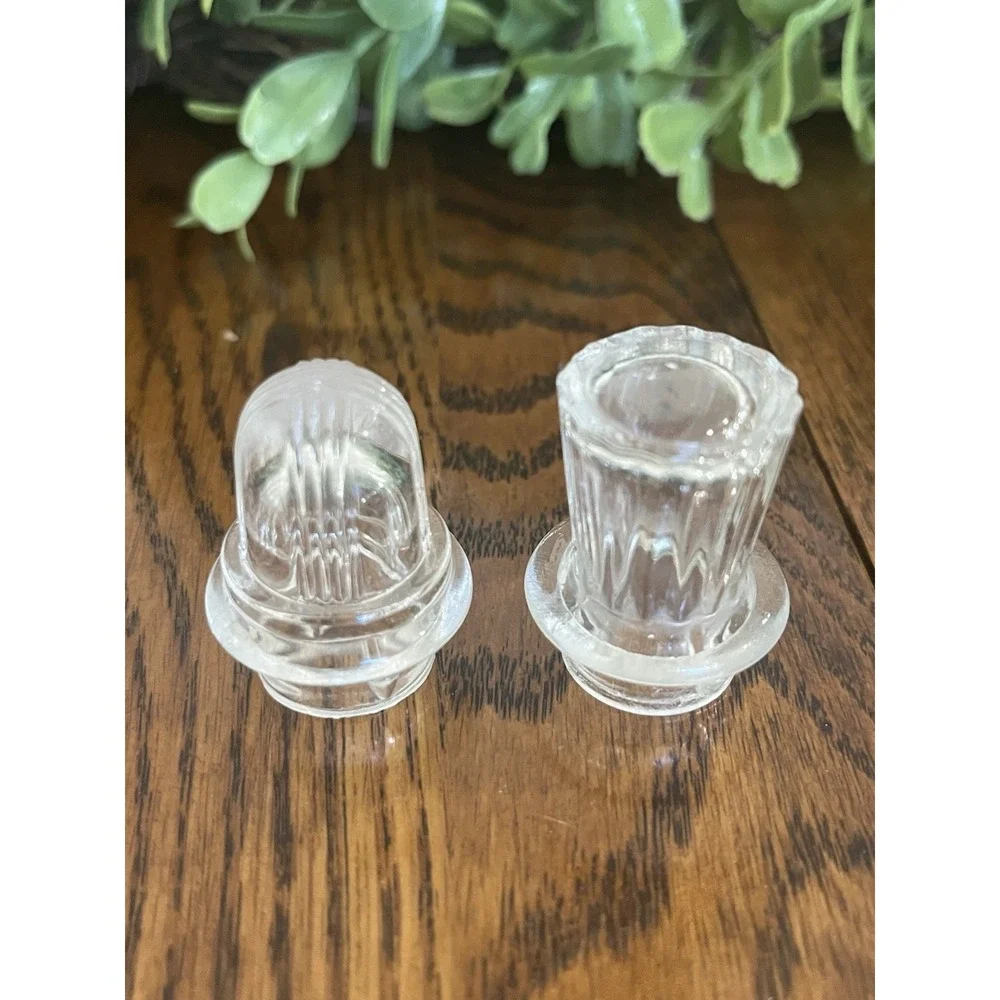 Vintage Percolator Coffee Pot Glass Replacement Tops Set of Two